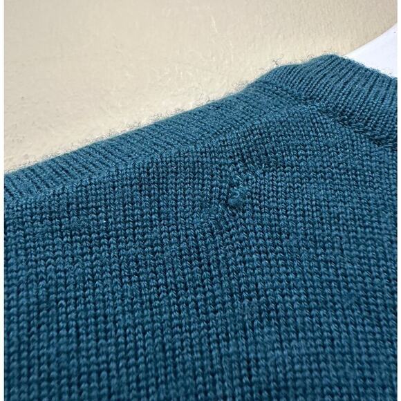 The Masters Blue Extraline Merino Wool Sweater Vest Size XL Flawed - Picture 7 of 11